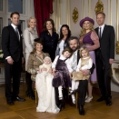 Official picture on the occation on the christening of Miss Emma Tallulah Behn. Godparents from the left: Carl Christian Christensen, HRH The Crown Princess, HRH Princess Alexia, Marianne Solberg Behn, Anbjørg Sætre Håtun and Sigvart Dagsland. Photo: Bjørn Sigurdsøn, The Royal Court / Scanpix. Hand out pictures from The Royal Court - Only for editorial use - not for sale. Size 2,78 Mb, 3606 x 2406 px.
